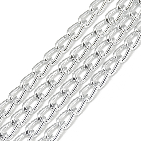 

PandaHall Unwelded Aluminum Curb Chains, Gainsboro, 8x4.5x1.4mm Aluminum Gray