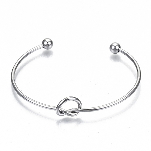 304 Stainless Steel Love Knot Cuff Bangle Making