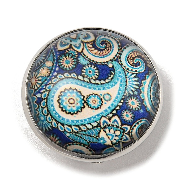 

PandaHall Round Glass Brooches, Platinum Plated Iron Jewerly Pins, for Backpack, Teardrop, 21.5x21.5x12mm Glass Teardrop