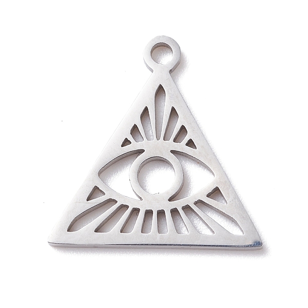 

PandaHall 201 Stainless Steel Pendants, Triangular, Stainless Steel Color, 15x14.5x0.5mm, Hole: 1.5mm 201 Stainless Steel Triangle