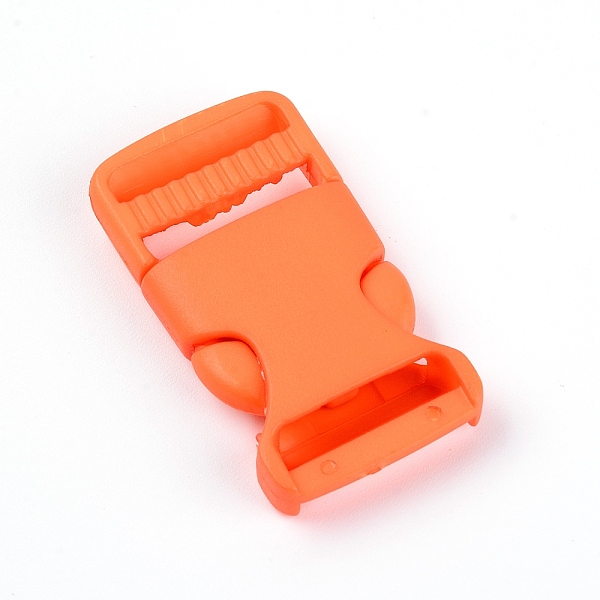 

PandaHall Nylon Side Release Buckles, Survival Bracelet Clasps, Orange, 57x30x9.5mm, Hole: 5x25mm Plastic Orange