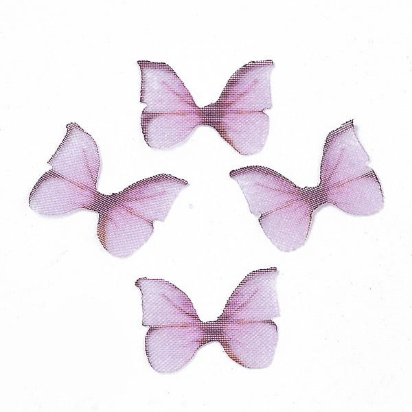 

PandaHall Two Tone Polyester Fabric Wings Crafts Decoration, for DIY Jewelry Crafts Earring Necklace Hair Clip Decoration, Butterfly Wing..., Pink