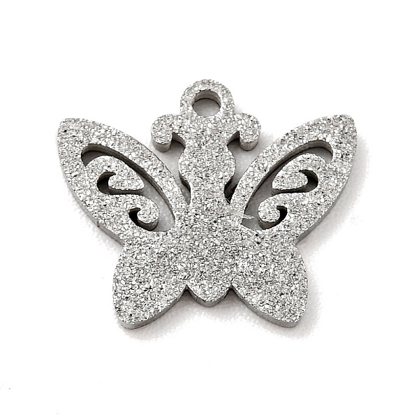 

PandaHall 304 Stainless Steel Pendants, Textured, Butterfly, Stainless Steel Color, 10x12x1mm, Hole: 1mm 304 Stainless Steel Butterfly