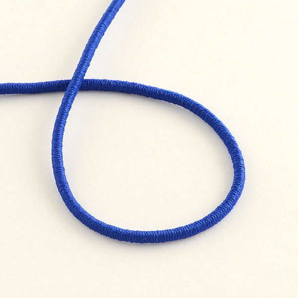 

PandaHall Elastic Cord, with Fibre Outside and Rubber Inside, Indigo, 2mm, about 109.36 yards(100m)/bundle Elastic Fibre Round Purple