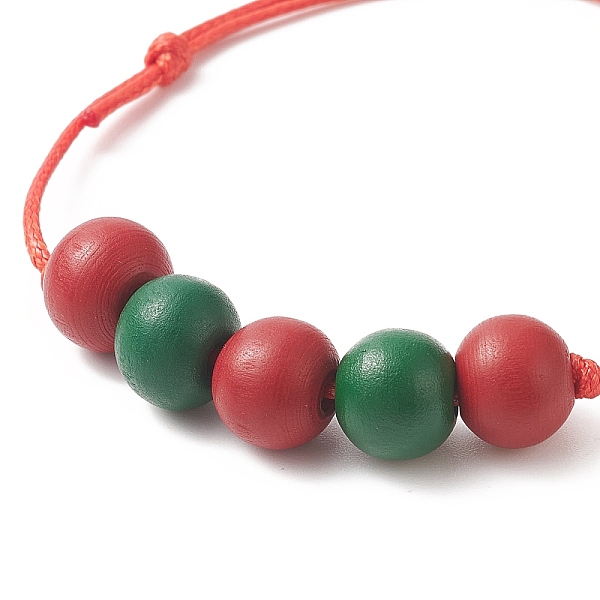 

PandaHall Wood Round Braided Bead Bracelet, Waxed Polyester Adjustable Bracelet for Women, Colorful, Inner Diameter: 2~3-3/8 inch(5~8.5cm)...