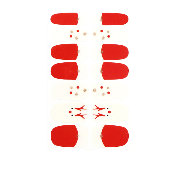 

PandaHall Full Cover Nail Art Stickers, Self-adhesive, For Nail Tips Decorations, Christmas Style, Red, 10x5.5cm Paper Others Red