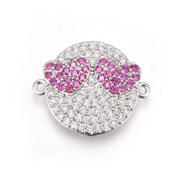 

PandaHall Brass Micro Pave Cubic Zirconia Links, Flat Round with Face, Colorful, Platinum, 18.5x22x3mm, Hole: 1.2mm Brass+Cubic Zirconia...