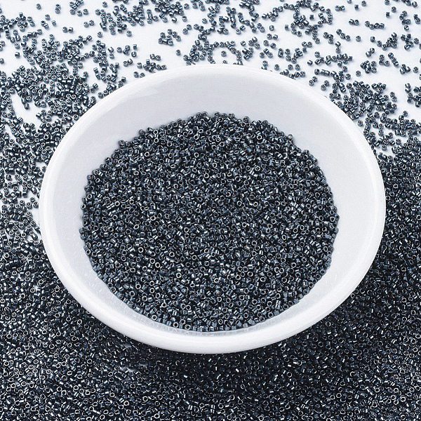 

PandaHall MIYUKI Delica Beads, Cylinder, Japanese Seed Beads, 11/0, (DB0453) Galvanized Gunmetal, 1.3x1.6mm, Hole: 0.8mm, about 10000pcs/bag..., Black