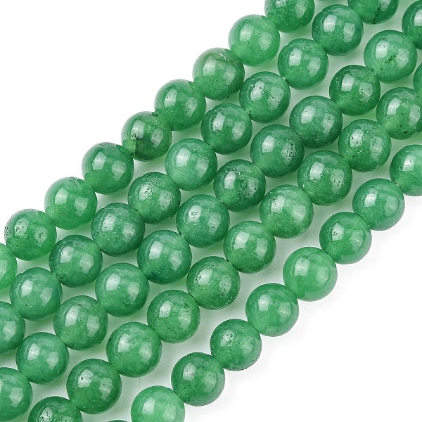 

PandaHall Natural White Jade Bead Strands, Dyed, Round, Medium Sea Green, 8mm, Hole: 1mm, about 48pcs/strand, 14.9 inch White Jade Round...