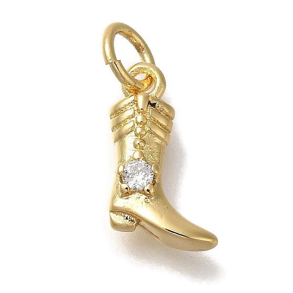 Rack Plating Brass Micro Pave Cubic Zirconia Charms