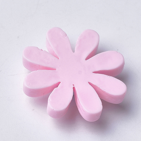 

PandaHall Resin Cabochons, Flower, Pink, 22~23x7~8mm Resin Flower Pink