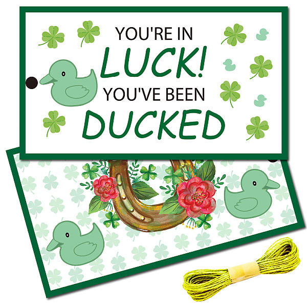 

PandaHall CREATCABIN 50Pcs You've Been DUCKED Card Cruising Rubber Duck Tag Cruise Duck Duck Tags Double Sided Duck Tag with Hole and Twine...