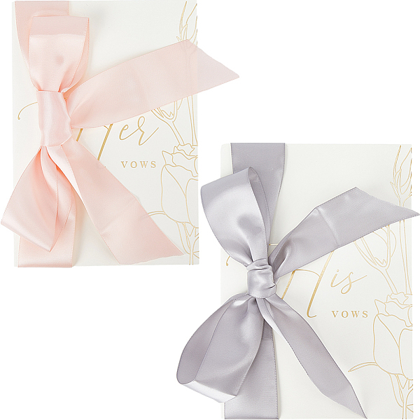 2 ensemble de cartes de vœux de mariage rectangulaires en papier à motif floral
