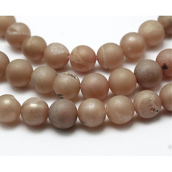 

PandaHall Electroplated Natural Agate Round Bead Strands, Grade A, Rainbow Plated, 10mm, Hole: 1mm, about 37pcs/strand, 15.1 inch Natural...