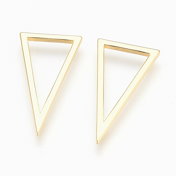 

PandaHall Brass Linking Rings, Lead Free & Cadmium Free & Nickel Free, Long-Lasting Plated, Triangle, Golden, 28x15x1.5mm Brass Triangle