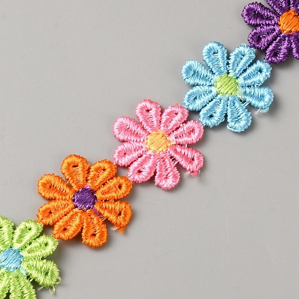 デイジー刺繍ポリエステルリボン