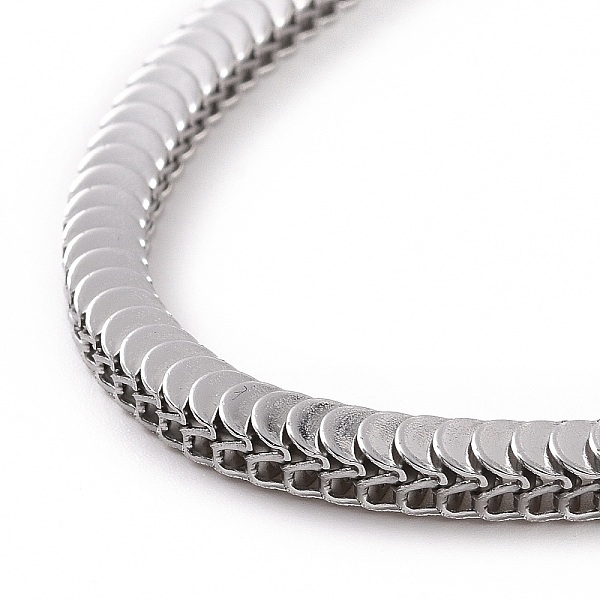 

PandaHall 304 Stainless Steel Flat Link Chain Necklace for Men Women, Stainless Steel Color, 16.22 inch(41.2cm) 304 Stainless Steel