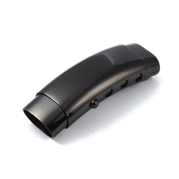 

PandaHall 316 Stainless Steel Bayonet Clasps, Black, 42.5x14.5x4mm, Hole: 12x6.5mm 316 Surgical Stainless Steel