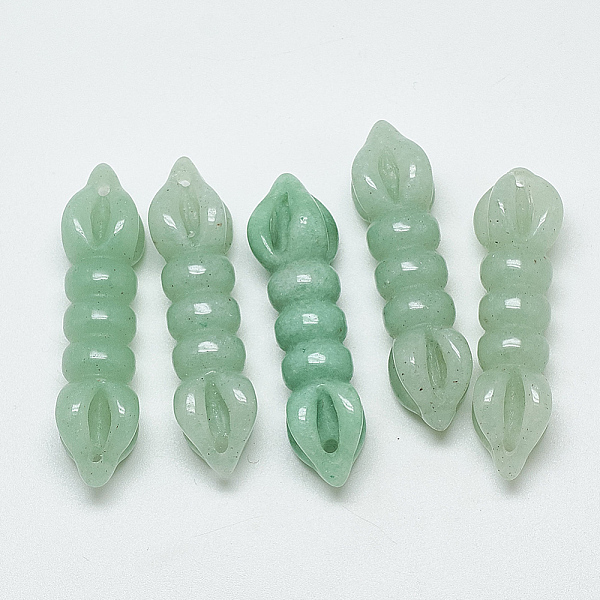 

PandaHall Natural Green Aventurine Links connectors, Dorje Vajra, 44~46x10x10mm, Hole: 1.5mm Green Aventurine Others