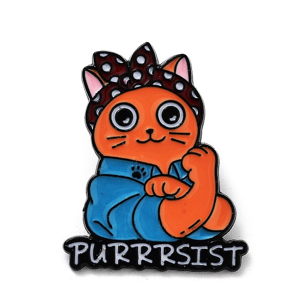 

PandaHall Black Alloy Brooches, Enamel Pins, Cat, Orange, 30x24x1.4mm Alloy+Enamel Cat Shape Orange