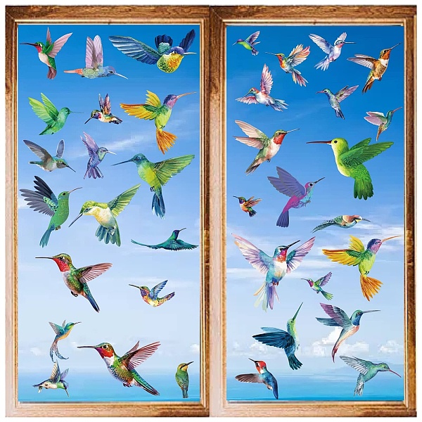 

PandaHall CRASPIRE 8 Sheets Hummingbird Wall Decal Bird Window Stickers PVC Waterproof Self Adhesive Cling for Bedroom Home Dorm Stairway...