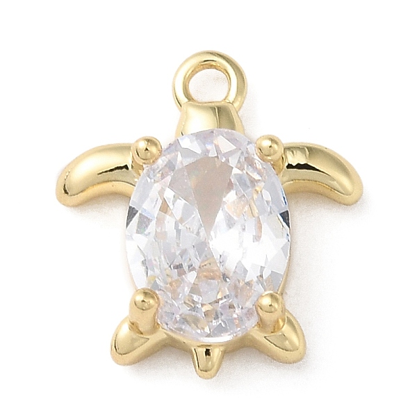 

PandaHall Brass Micro Pave Cubic Zirconia Pendant, Marine Animal, Golden, Tortoise, 12.5x11x4mm, Hole: 1.4mm Brass+Cubic Zirconia Tortoise..., Clear