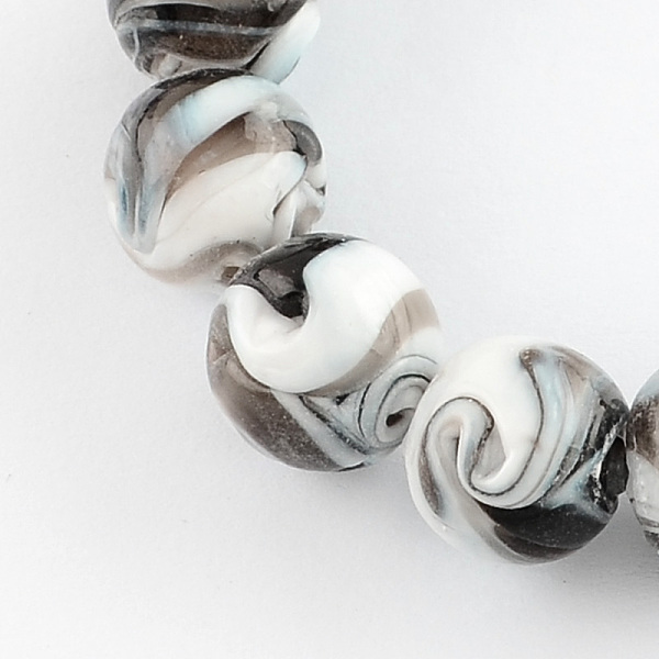 

PandaHall Handmade Lampwork Beads, Round, Coconut Brown, 14mm, Hole: 1~2mm Lampwork Round Brown