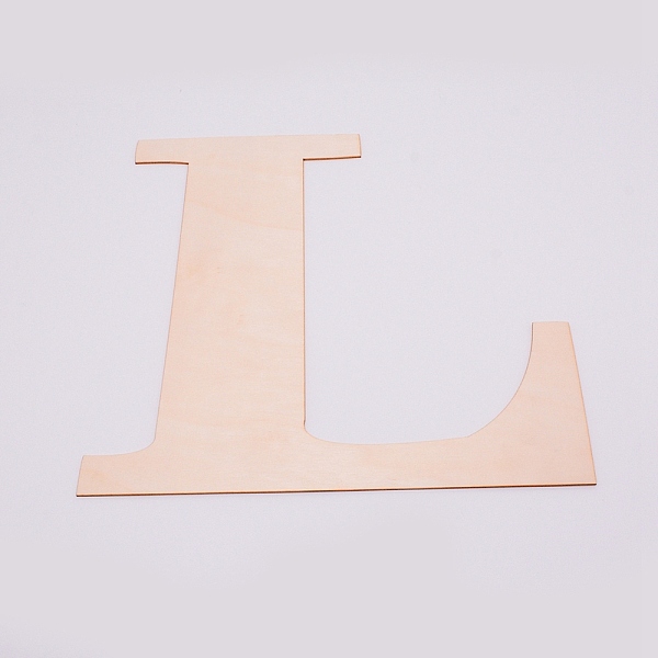 

PandaHall Unfinished Wood Shape, Customizable, Letter, Letter.L, 29.9x29.9x0.2cm Wood Letter L Orange