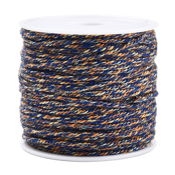 

PandaHall Cotton Braid Thread, with Spool, Round, Dodger Blue, 1.2mm, about 21.87 Yards(20m)/Roll Cotton