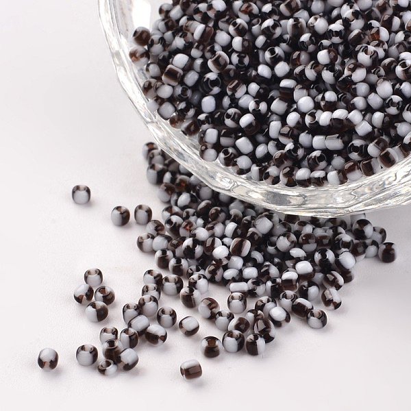 

PandaHall 12/0 Opaque Colours Seep Glass Beads, Round Seed Beads, Sienna, 1.5~2x2mm, Hole: 0.5mm, about 22500pcs/450g Glass Brown