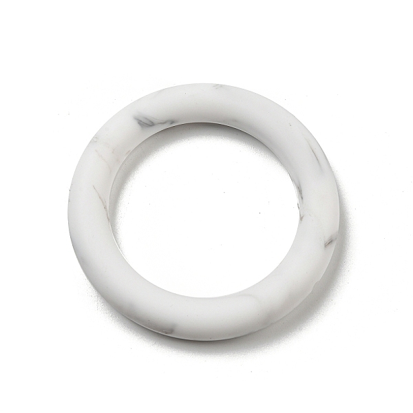 

PandaHall Ring Silicone Beads, Chewing Beads For Teethers, DIY Nursing Necklaces Making, White, 65x10mm, Hole: 3mm, Inner Diameter: 46mm...