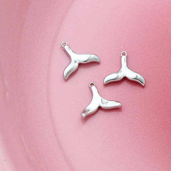 

PandaHall Brass Pendants, Platinum, Mermaid Tail, 12x13mm Brass Mermaid