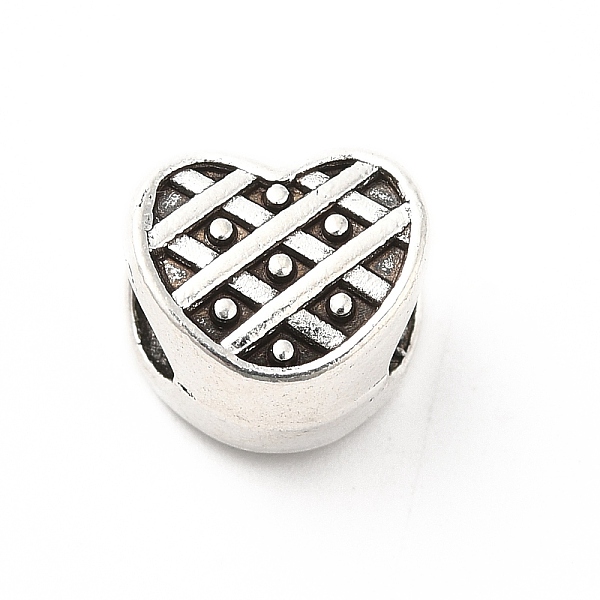 

PandaHall Tibetan Style Alloy European Beads, Large Hole Beads, Heart, Antique Silver, 10x11x9mm, Hole: 5.4mm, about 179pcs/500g Alloy Heart