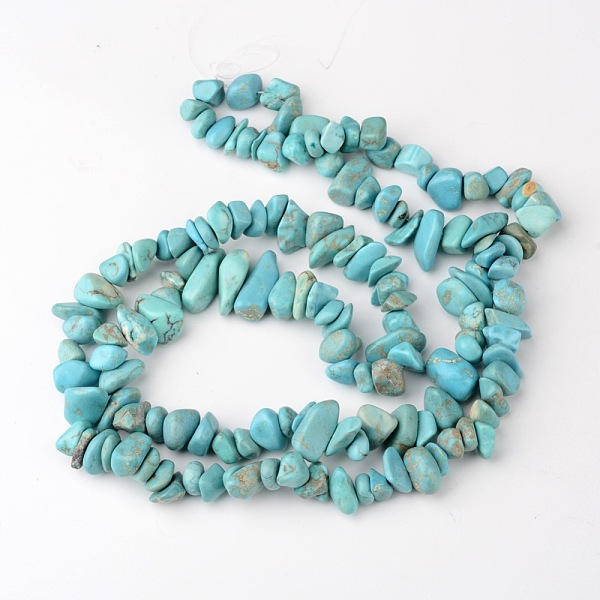 

PandaHall Dyed Natural Green Turquoise Stone Bead Strands, Chip, 8~18x6~12x3~7mm, Hole: 1mm, about 160pcs/strands, 34.6 inch Natural...