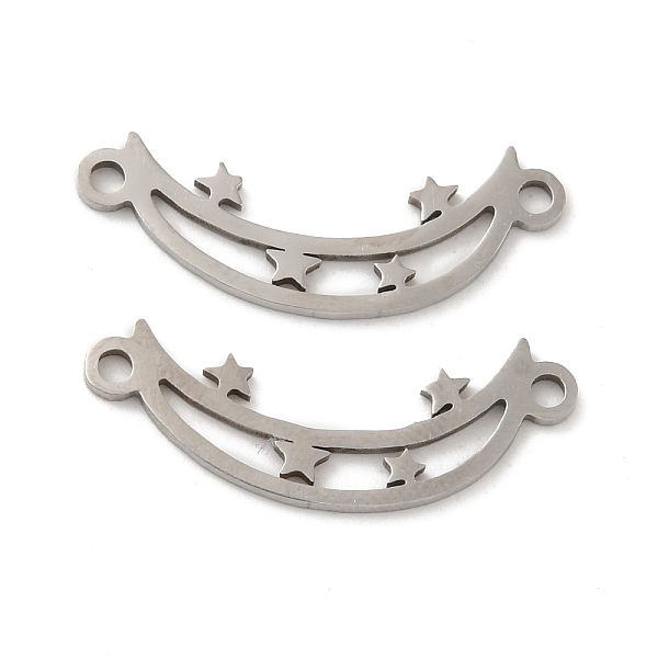 

PandaHall 201 Stainless Steel Connector Charms, Moon with Star Links, Stainless Steel Color, 8x22x0.8mm, Hole: 1.5mm 201 Stainless Steel...
