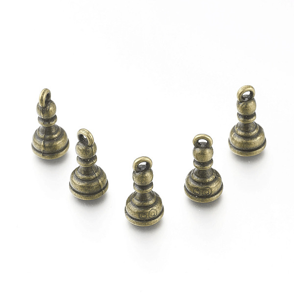 

PandaHall Alloy Charms, Pawn Chess Pieces, Antique Bronze, 14.5x7.5mm, Hole: 1.5mm Alloy Others