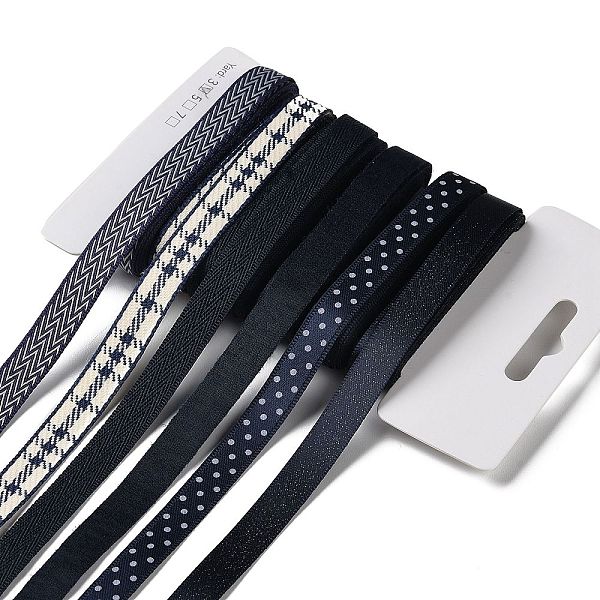 

PandaHall 18 Yards 6 Styles Polyester Ribbon, for DIY Handmade Craft, Hair Bowknots and Gift Decoration, Blue Color Palette, Prussian Blue...