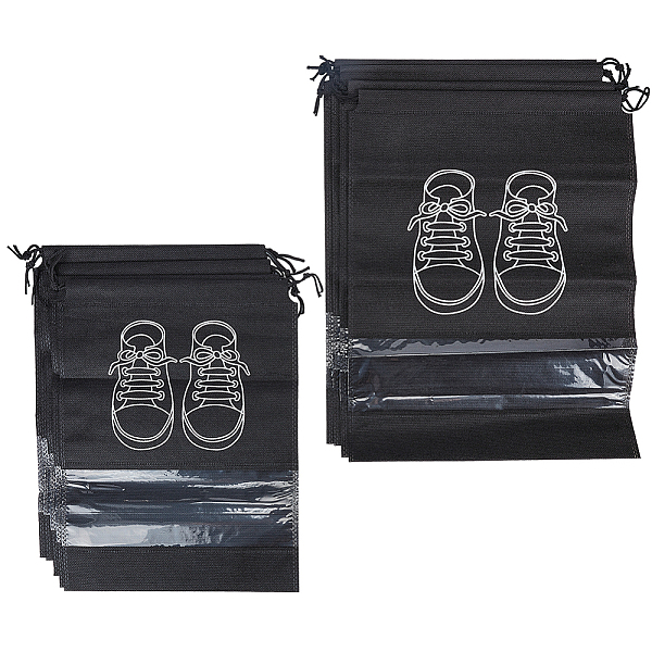 

PandaHall WADORN 10pcs Shoe Bags for Travel, Portable Travel Shoe Bag Drawstring Closure Shoe Pouches Dustproof Shoes Organizer Bag..., Black