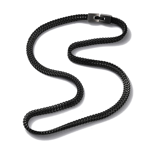 

PandaHall Ion Plating(IP) 304 Stainless Steel Wheat Chain Necklaces, Antique Silver, 22.72 inch(57.7cm) 304 Stainless Steel