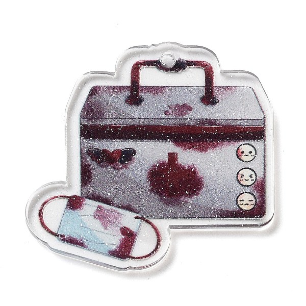 

PandaHall Acrylic Pendants, Medical Theme, Coconut Brown, 37x38x2.5mm, Hole: 1.8mm Acrylic Medical Theme