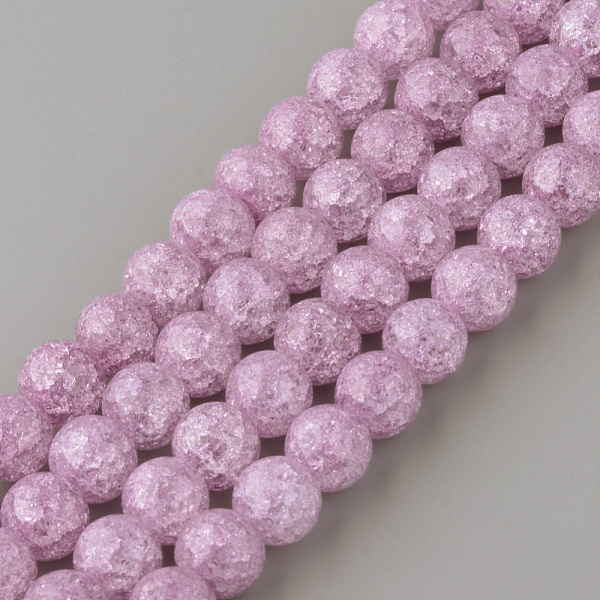 

PandaHall Synthetic Crackle Quartz Beads Strands, Round, Dyed, Plum, 8mm, Hole: 1mm, about 50pcs/strand, 15.7 inch Crackle Quartz Round..., Purple