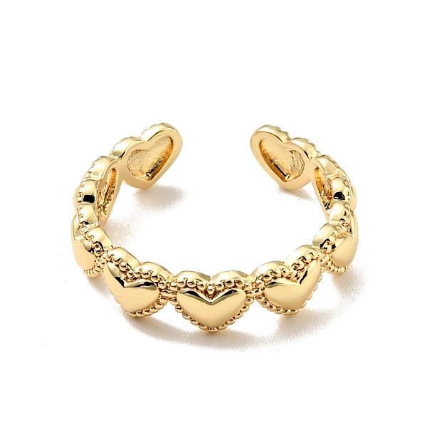 

PandaHall Heart Wrap Open Cuff Ring, Rack Plating Brass Jewelry for Women, Cadmium Free & Lead Free, Real 18K Gold Plated, US Size 6 1/4...