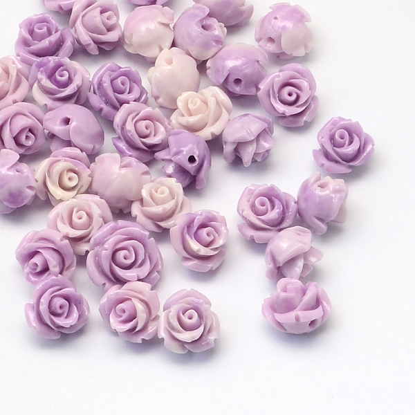 

PandaHall Dyed Synthetic Coral Flower Beads, Thistle, 10~11x8mm, Hole: 1.5mm Synthetic Coral Flower Purple