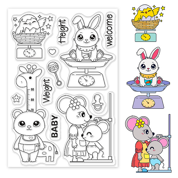 

PandaHall PVC Plastic Stamps, for DIY Scrapbooking, Photo Album Decorative, Cards Making, Stamp Sheets, Animal Pattern, 16x11x0.3cm Plastic...