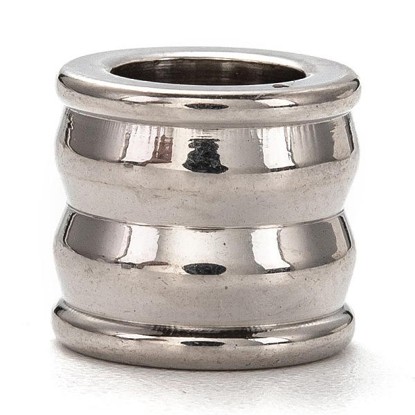 

PandaHall 201 Stainless Steel Beads, Large Hole Beads, Grooved, Column, Stainless Steel Color, 9x10mm, Hole: 6.3mm 201 Stainless Steel...