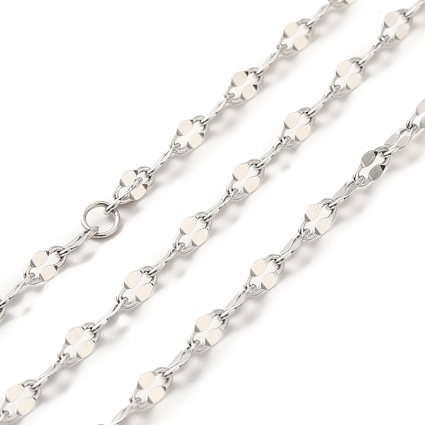 

PandaHall 304 Stainless Steel Dapped Chains, Link Chains, Soldered, with Spool, Stainless Steel Color, 5x2.5~3x0.1~0.2mm, about 32.81 Feet...