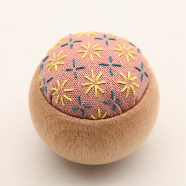

PandaHall Flower Pattern Round Sewing Pin Cushions Embroidery Kits with Instruction for Beginners, Needlework Starter Kits, Art Craft Handy...