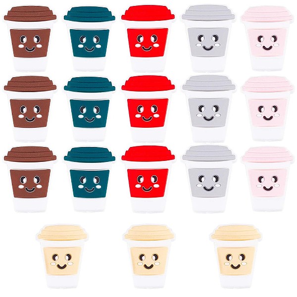

PandaHall SUNNYCLUE 18Pcs 6 Colors Food Grade Eco-Friendly Silicone Beads, Chewing Beads For Teethers, DIY Nursing Necklaces Making, Cup..., Multicolor