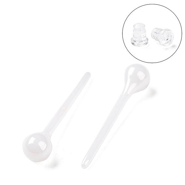 

PandaHall Hypoallergenic Bioceramics Zirconia Ceramic Stud Earrings, Round Ball, No Fading and Nickel Free, WhiteSmoke, 14.5x3mm Zirconia..., White