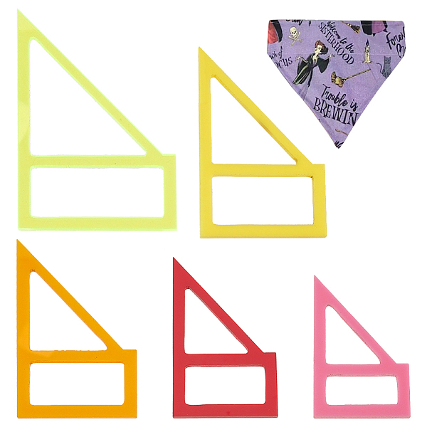 

PandaHall OLYCRAFT 5Pcs 5 Sizes Dog Bandana Sewing Template Set Small Reversible Triangle Sewing Quilting Acrylic Quilting Template Stencil..., Multicolor